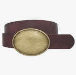 Load image into Gallery viewer, Rope Trimmed Oval Belt Buckle Belt
