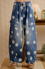 Load image into Gallery viewer, Bibi OVERSIZED Washed Polka Dot Cargo Barrel
