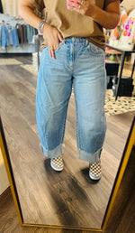 Load image into Gallery viewer, Cello Cuffed Barrel Denim
