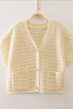 Load image into Gallery viewer, Very J Waffle Texture Crop Cardigan
