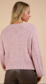 Load image into Gallery viewer, Very J Floral Button Crop Length Knit
Sweater Cardigan
