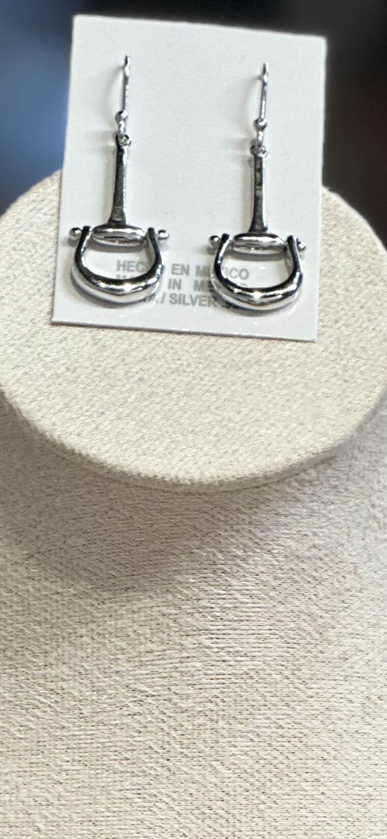 Sterling Silver Snaffle Bit Earring