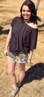 Load image into Gallery viewer, STERLING KREEK ~ Kreek Denim Shorts- Camo
