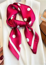 Load image into Gallery viewer, Polka Dot Square Color Block Scarf
