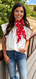 Load image into Gallery viewer, STERLING KREEK ~ KICK OFF SEASON RED LATIGO SCARF
