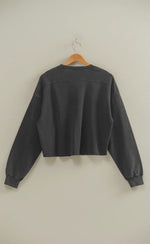 Load image into Gallery viewer, Cropped Crewneck Sweatshirt with Oversized
