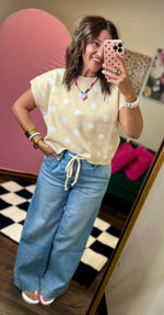 Load image into Gallery viewer, Polka Dot Sleeveless Sweater/Vest
