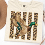 Load image into Gallery viewer, Mallard Duck and Leopard Stripes  ~ Comfort Colors

