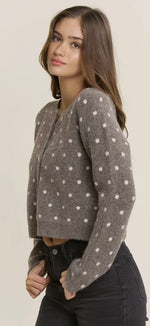 Load image into Gallery viewer, Polka Dot Cardigan Sweater
