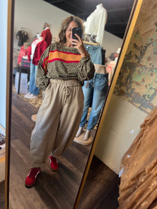 Taupe Barrel Pant