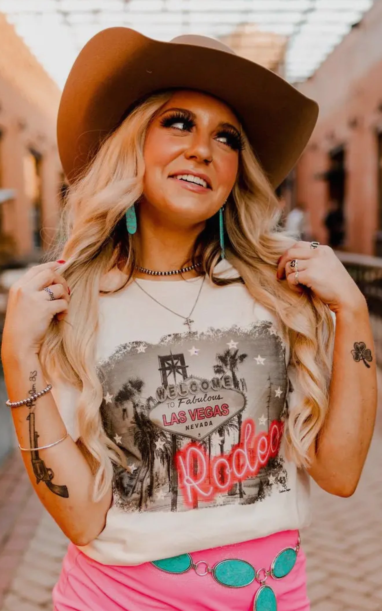 Las Vegas Pink Rodeo Graphic Tee