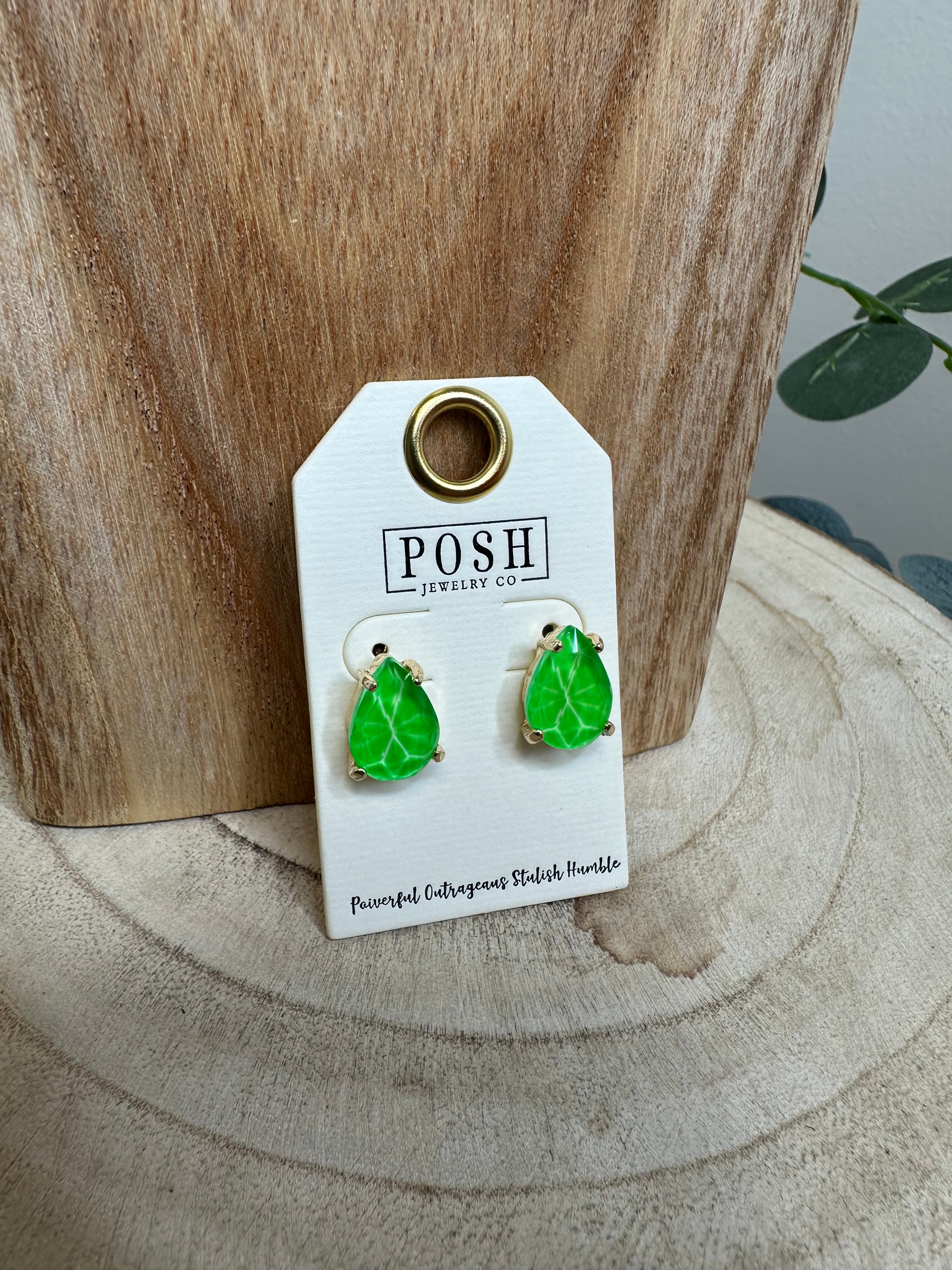 Posh Lime Green/Hot Pink Stud