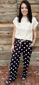 Load image into Gallery viewer, STERLING KREEK ~ POLKA DOT POSIE PANTS - BLACK
