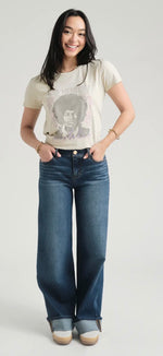 Load image into Gallery viewer, 1822 Denim ~ Oaklee Wash Slim Wide Jean w/ Cuff in Oaklee
