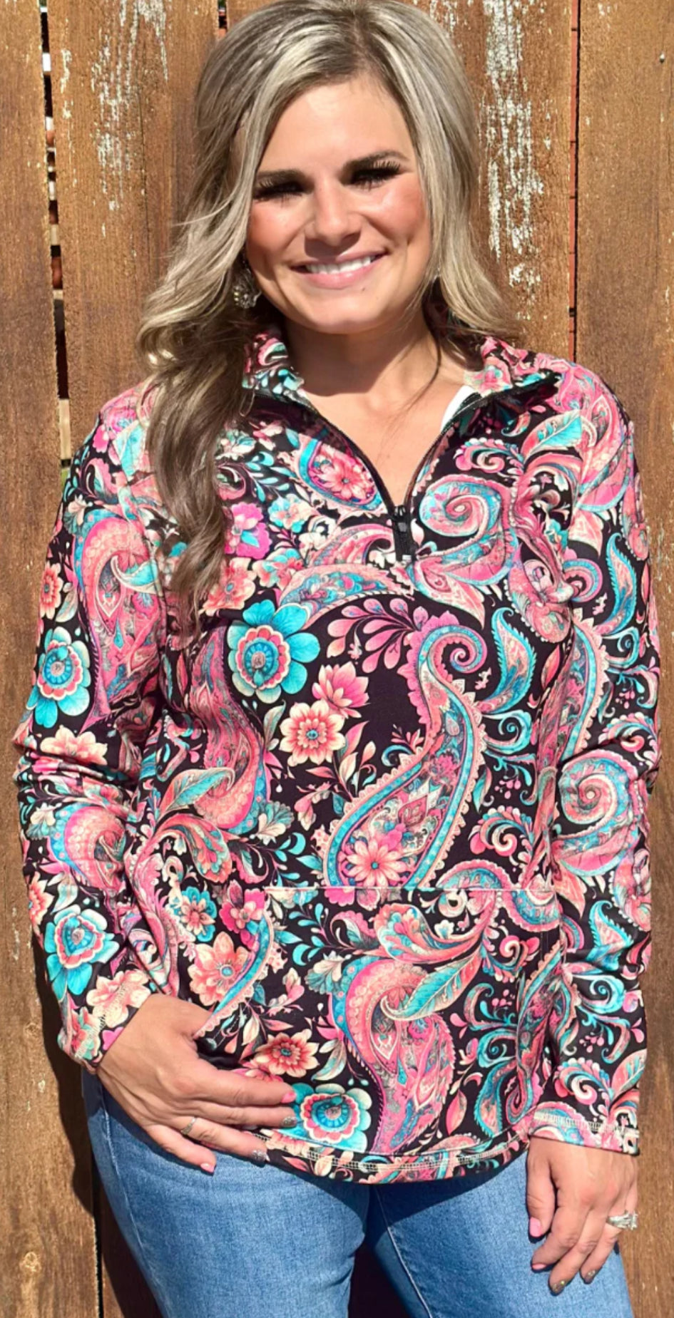 STERLING KREEK ~ MIDNIGHT BLOOM PULLOVER