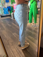 Load image into Gallery viewer, Judy Blue Cuffed BF Denim With Star Pocket Detail
