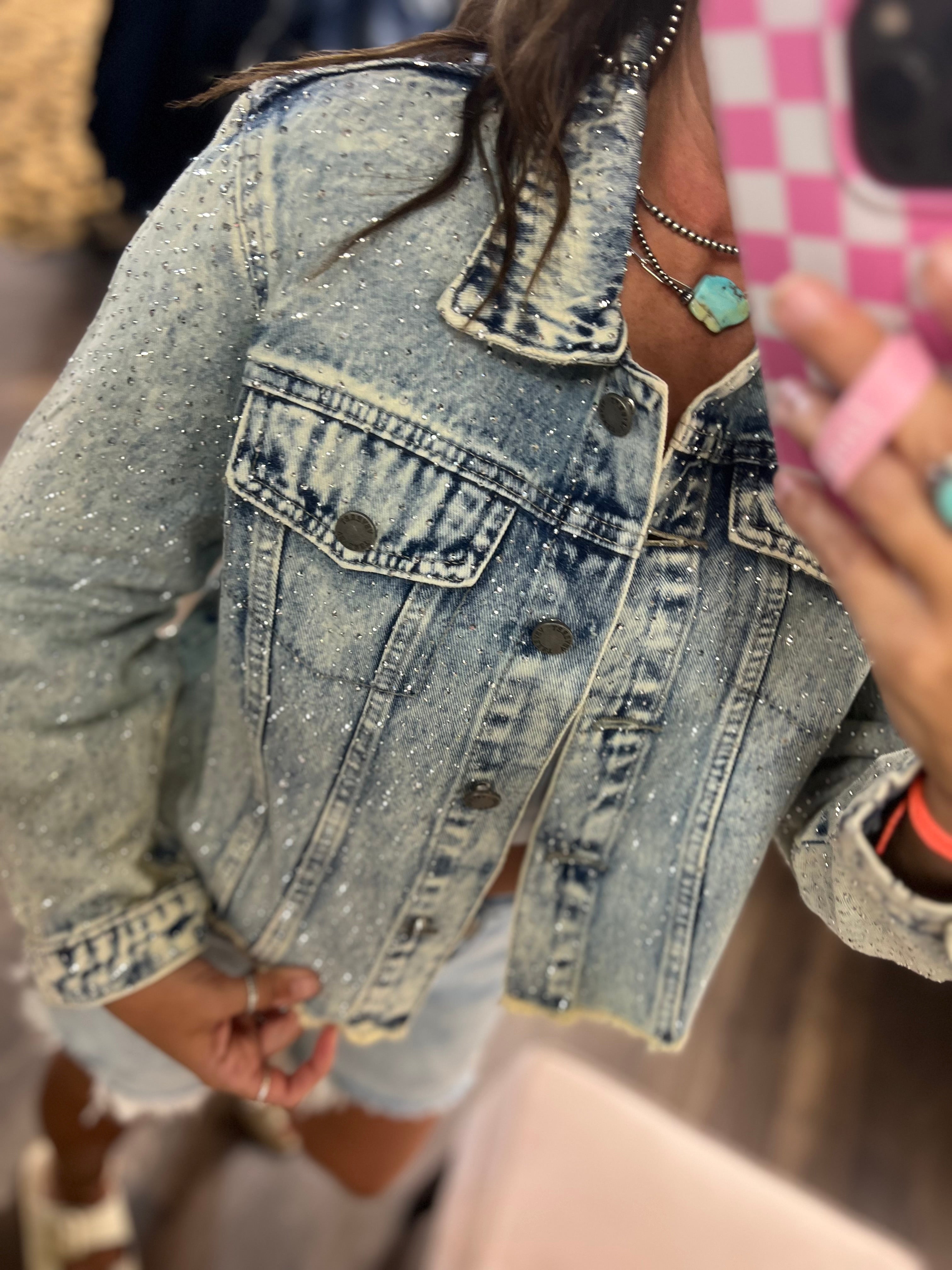 Vervet Rhinestone Denim Jacket