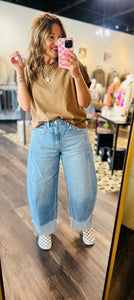 Cello Cuffed Barrel Denim