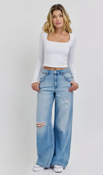 Load image into Gallery viewer, Cello High Rise Wide Leg
