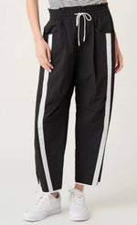 Load image into Gallery viewer, Nylon Barrel Leg W/Sporty Stripe Pant
