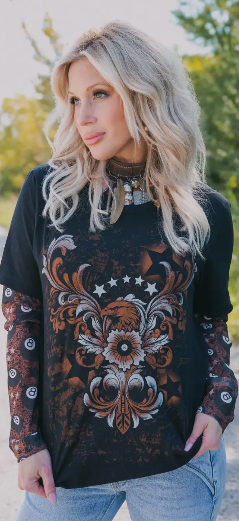 One24 Rags ~ Eagle Eights Comfort Colors Tee