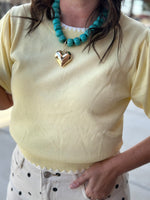 Load image into Gallery viewer, Blanket Stitch Bubble Sleeve Sweater
