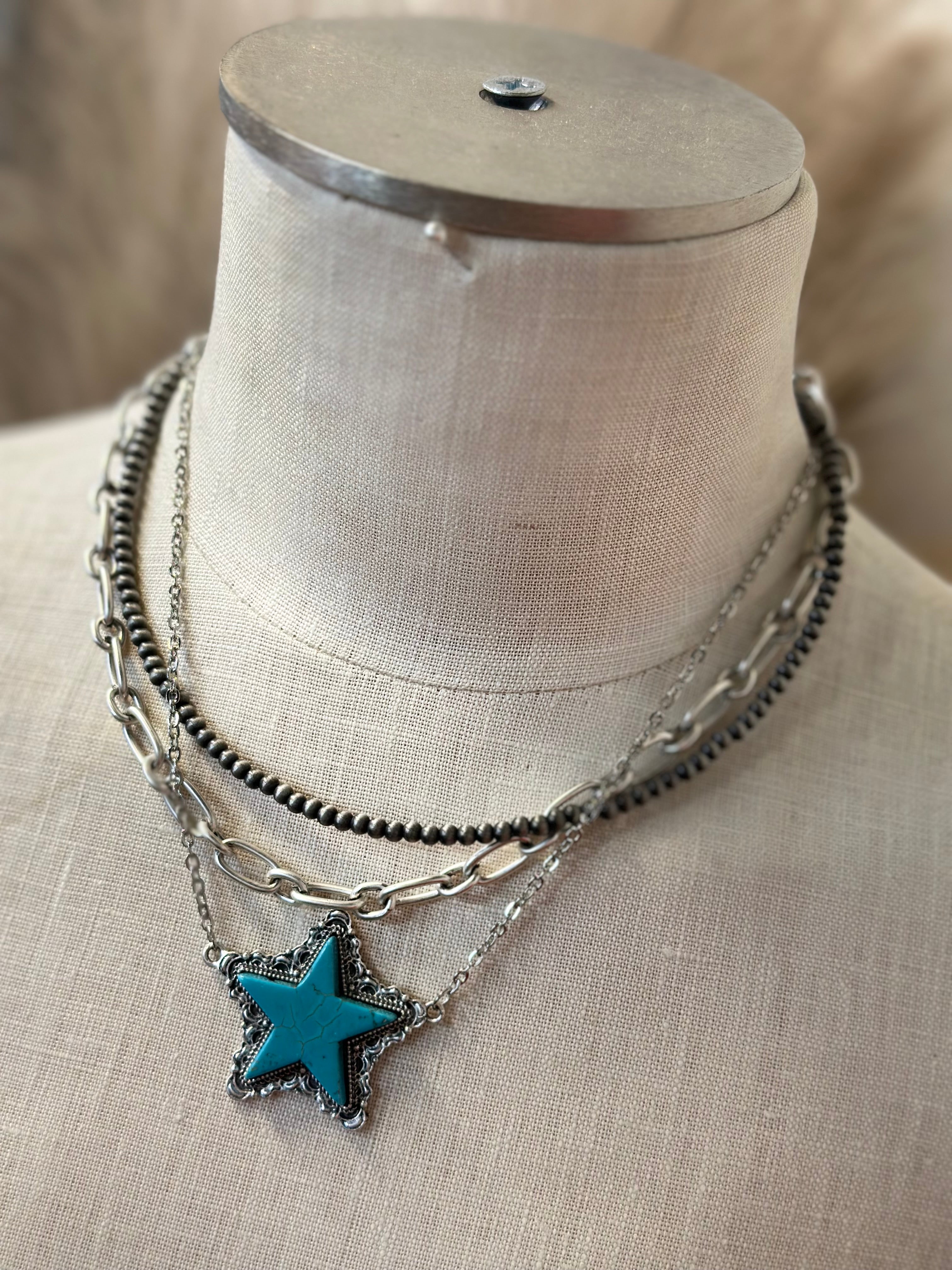 Navejo Lonestar Turquoise Necklace