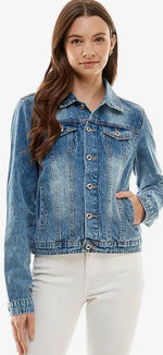Load image into Gallery viewer, BLUE AGE ~ Ladies Casual Denim Jacket

