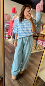 Load image into Gallery viewer, Sewn &amp; Seen Americana Striped Oversized Tee
