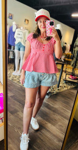Red Gingham Top