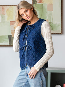 Denim Quilted Vest