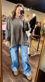 Load image into Gallery viewer, Charcoal Oversized Sweatshirt
