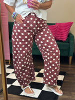 Load image into Gallery viewer, Mineral Washed Polka Dot Barrel Denim
