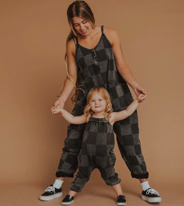 Children’s Tank Jumper Black Denim Check