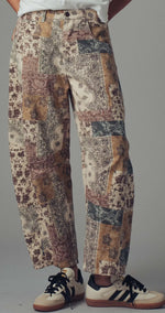 Load image into Gallery viewer, Urban Daizy ~ Boho Patchwork Wide Leg Pants
