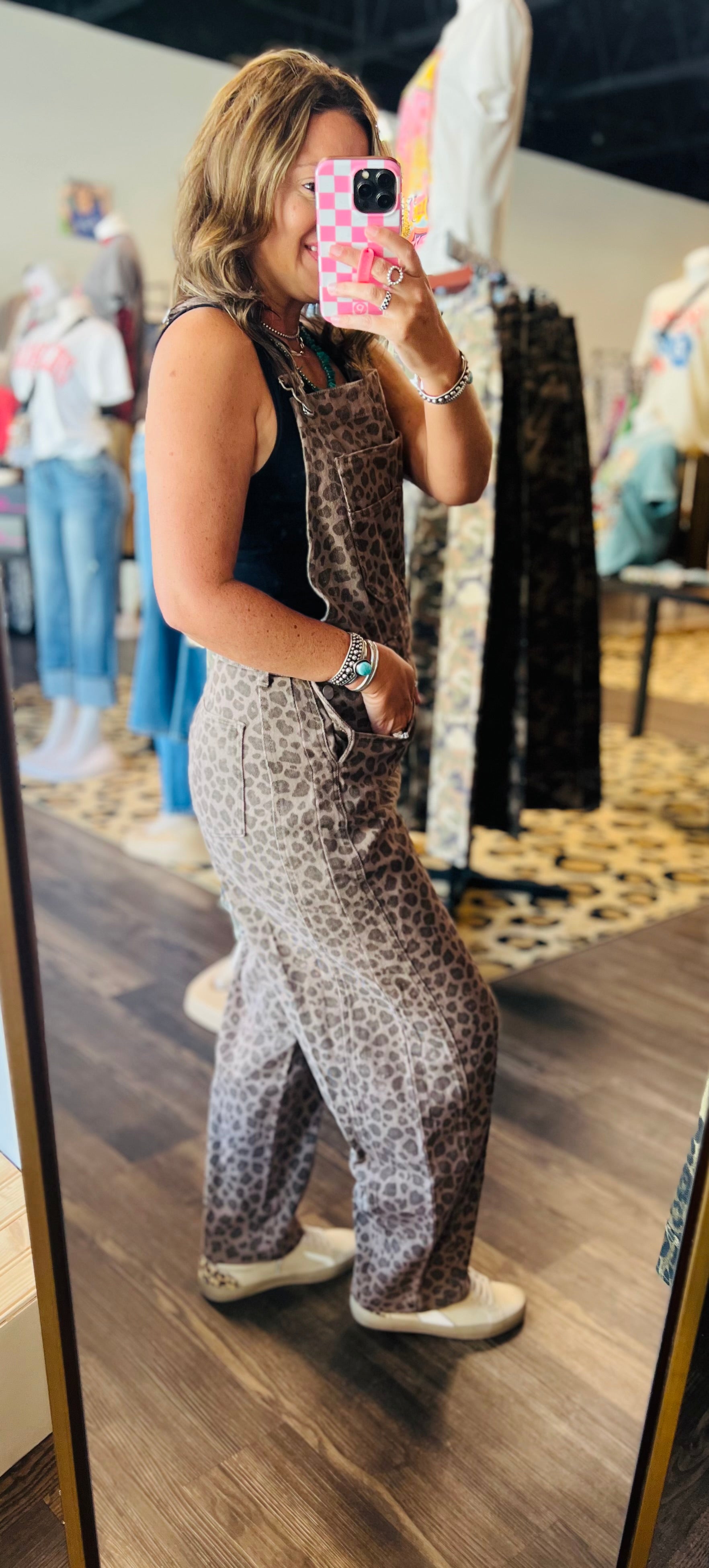 Leopard Slight Barrel Overalls