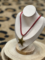 Load image into Gallery viewer, Silk Cord Star Pendant
