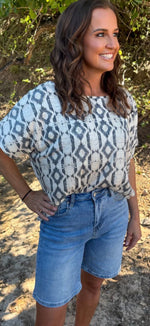 Load image into Gallery viewer, STERLING KREEK ~ KREEK BERMUDA DENIM SHORTS
