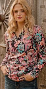 Load image into Gallery viewer, STERLING KREEK ~ Midnight Bloom Pullover
