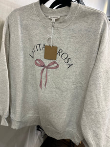 Bow Graphic Sweatshirt