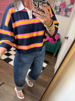 Load image into Gallery viewer, Knit Polo Sweater
