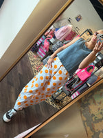 Load image into Gallery viewer, Oddi Orange Polka Dot Barrel Denim
