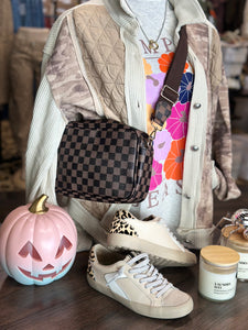 Brown/Black Check Purse