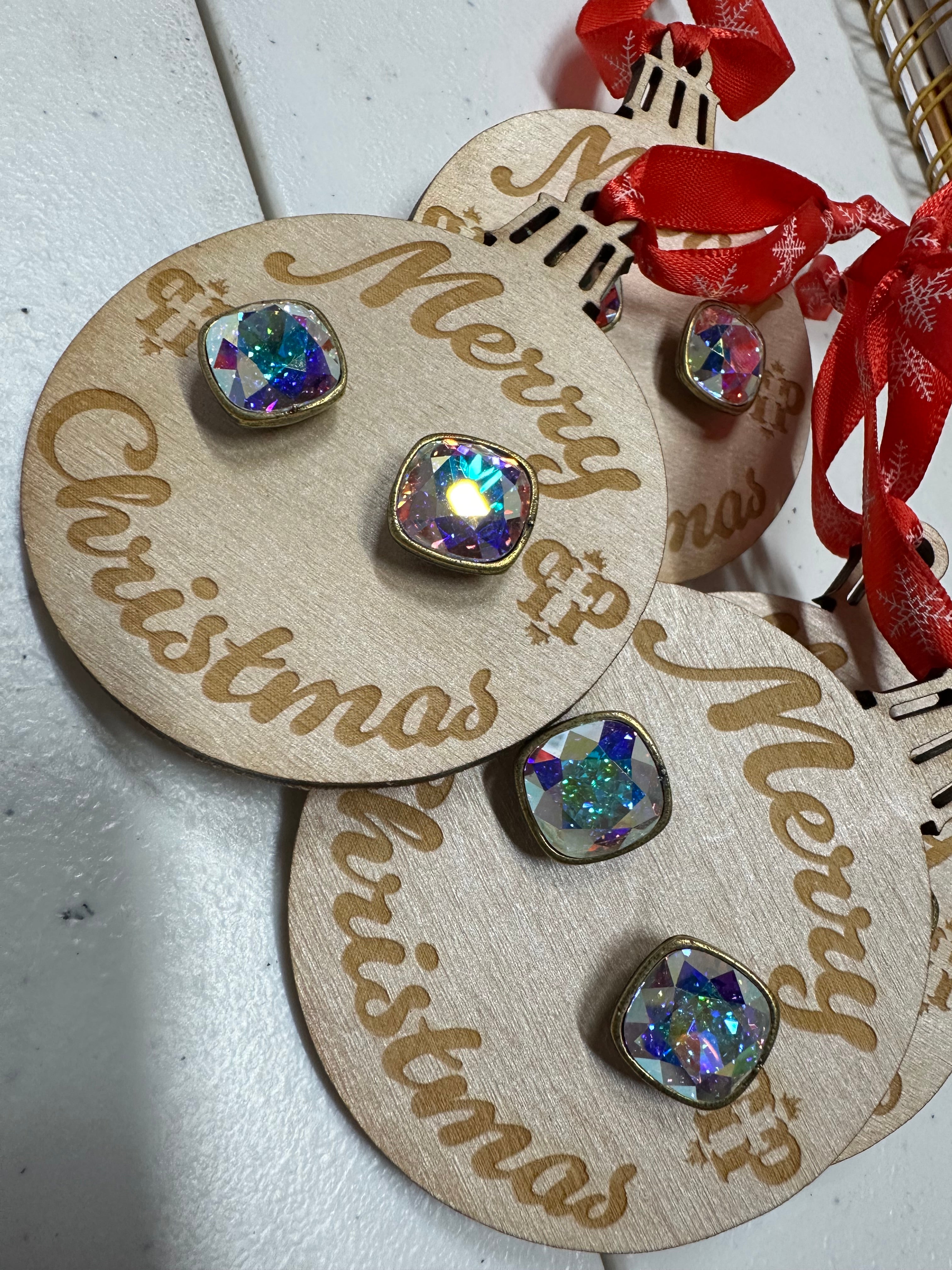 Pink Panache Christmas Large Stud