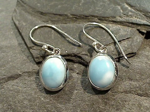 Sterling Silver Larimar Drop Earring