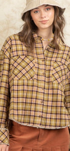 Checked Flannel Button Up Top