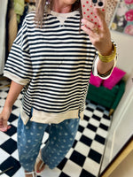 Load image into Gallery viewer, Oversized Casual Stripe Knit Top
