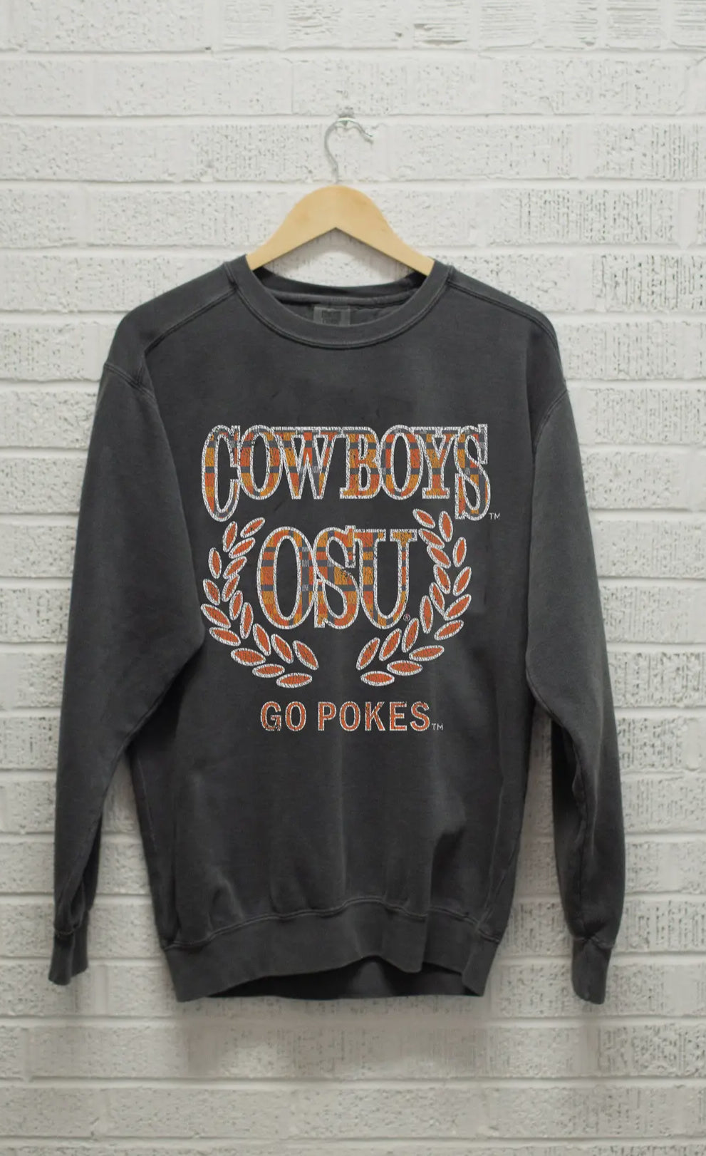 LivyLu~ Osu Cowboys Plaid Crest Pepper Comfort Colors Sweatshirt
*Licensed