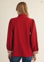 Load image into Gallery viewer, Burgundy Color Rib Band Top
