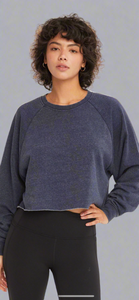 HyFive Raw Hem Crop Sweatshirt